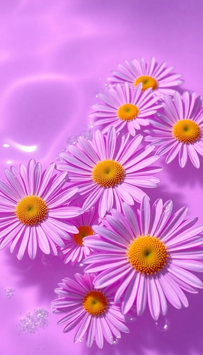 purple daisy flowers
